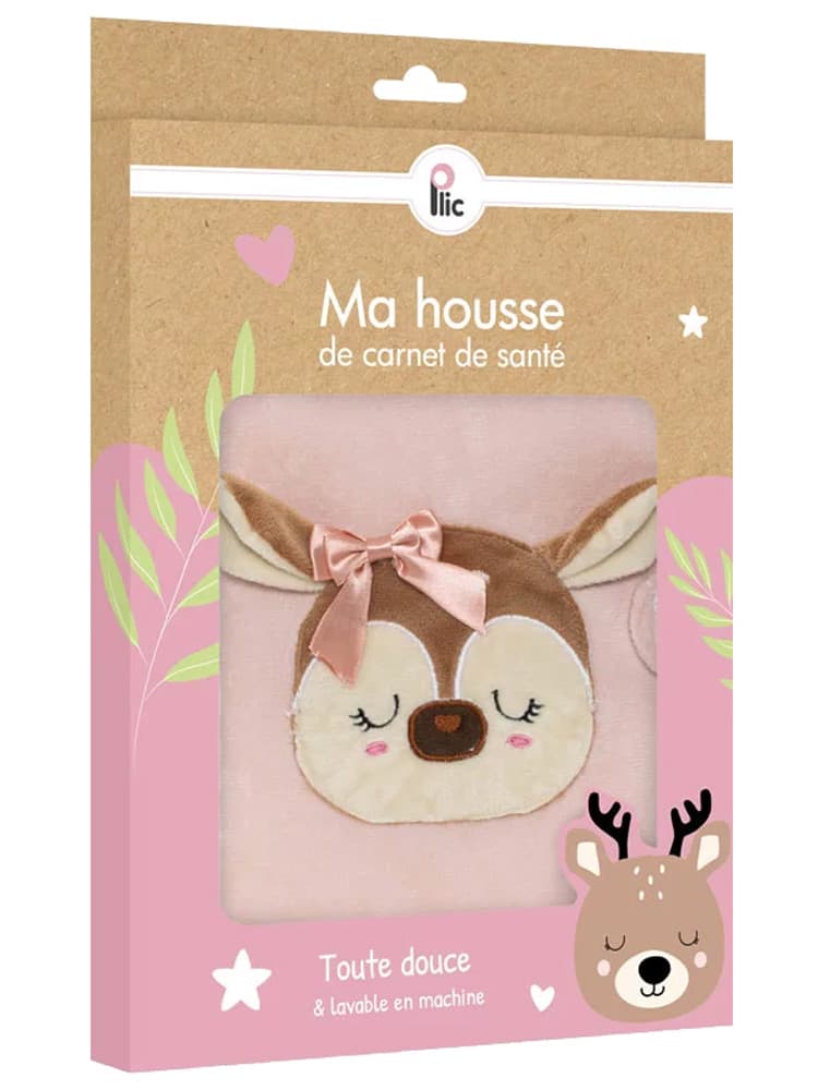 Plic Housse Protège Carnet de Santé - Biche