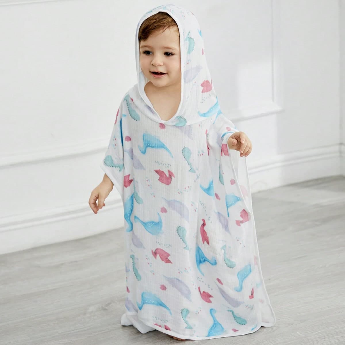 Serviette De Bain Fine Et Légère Avec Capuche (design Mignon De Dinosaure De Compagnie) Pour Le Printemps