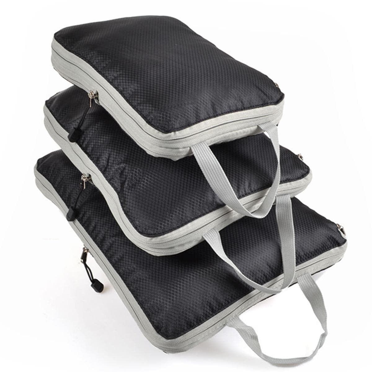 Ensemble De Cubes De Rangement Sous Vide, Organiseur De Rangement Pliable Et Étanche Pour Voyage Avec Couvercle En Maille, Cubes Et Sacs De Bagages